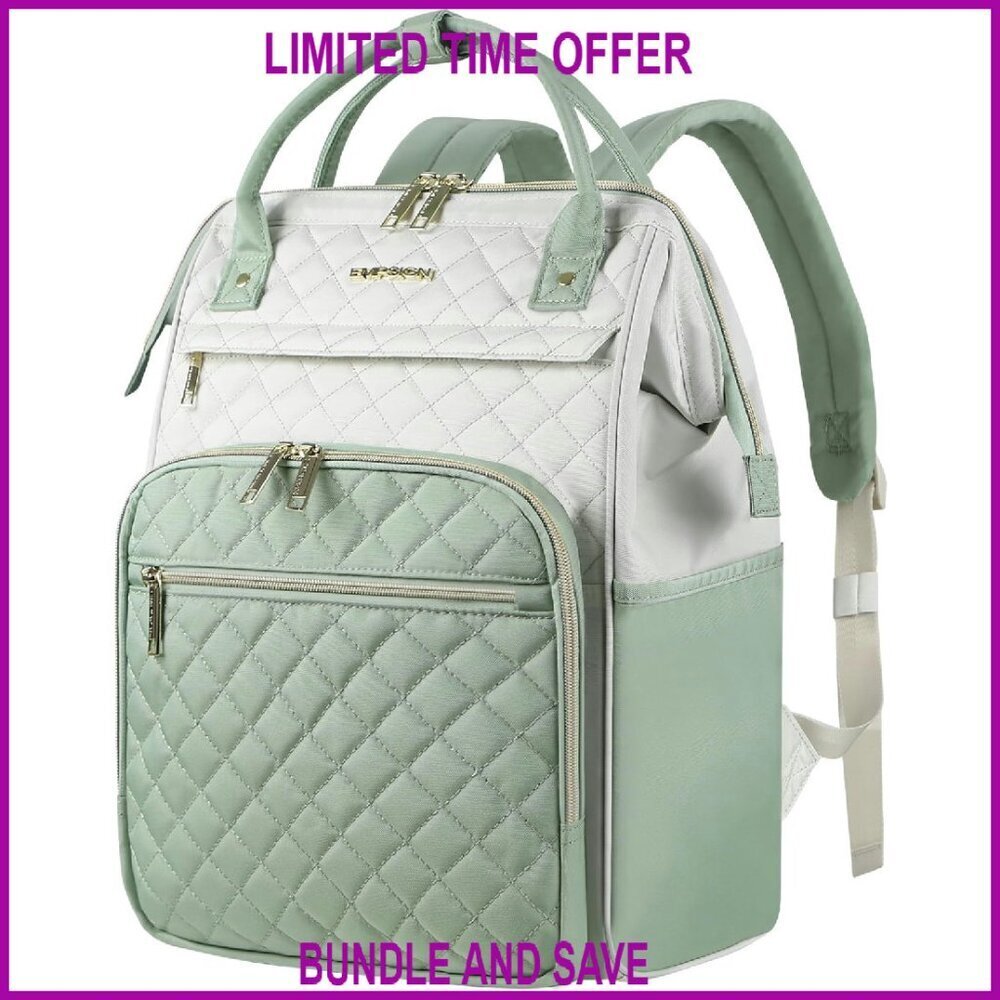 17 Inch Laptop Backpack Water Repellent USB Port Expandable Large Capacity